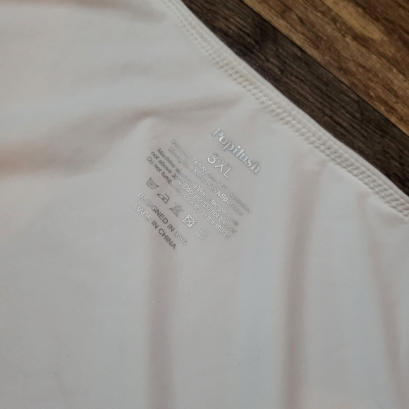 Popilush White Sleeveless Square Neck Shapewear Tummy Control Bodysuit Size 3XL - Picture 8 of 12